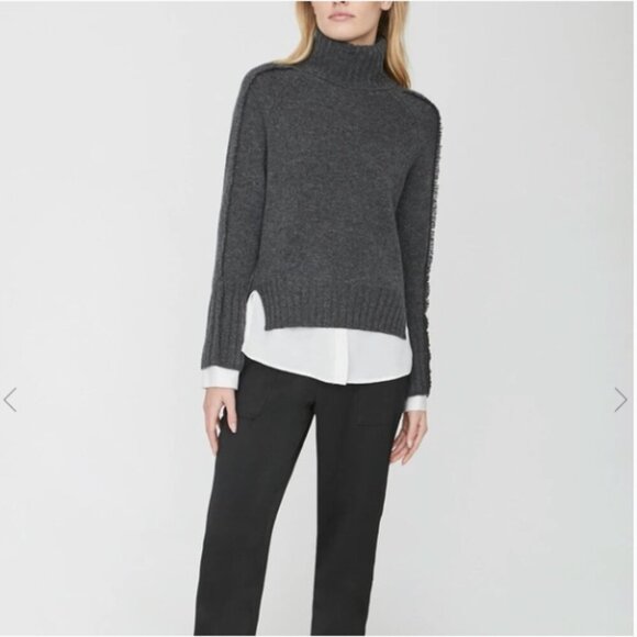 Brochu Walker The Jolie Fringe Layered Looker Sweater Size Medium - Picture 1 of 11